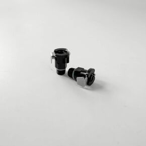LeLuv Fitting Female 1/4 inch Quick-Disconnect to Male Threaded 1/8 inch Npt Vacuum Cylinder Connector 2 Pack Black