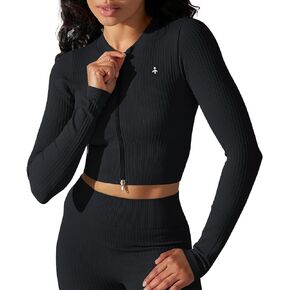 Orolay Women's Athletic Full Zip Jacket Long Sleeve Workout Tops Slim Fit Running Shirts