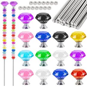 Framendino, 45 Pack Threaded Rod Sets M4 Screw Rod with Metal Hex Nuts and Beaded for Beaded Garden Stake Rods