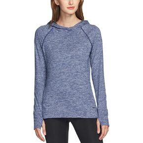 سترة بغطاء للرأس بأكمام طويلة للسيدات من TSLA، سويت شيرت رياضي خفيف الوزن، تي شيرت بغطاء للرأس للأداء النشط in Kuwait