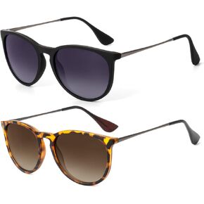 KALIYADI Sunglasses Womens Polarized Womens-Sunglasses: Trendy Sun Glasses with UV400 Retro Style for Party Beach Shopping