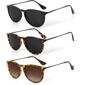 KALIYADI Sunglasses Womens Polarized Womens-Sunglasses: Trendy Sun Glasses with UV400 Retro Style for Party Beach Shopping in Kuwait