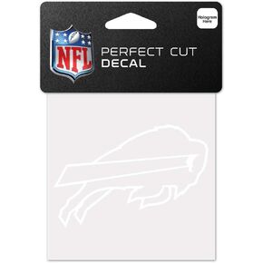 Wincraft NFL Buffalo Bills 4x4 Perfect Cut White Decal, One Size, Team Color