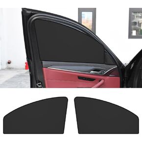 2PCS Car Window Shades with Magnets, Back Seat Side Window Covers for Privacy Car, 100% Strong-Light Blocking Curtains for Window, Universal Automotive Sun Shades for Baby, Camping, Napping