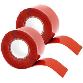 2 لفات 1 بوصة × 10 قدم شريط قبضة مطاطي، شريط قبضة للمقابض، شريط سيليكون ذاتي الدمج، غلاف المقبض، شريط المقود لعمود الصيد، شريط السحب، الدمبل، معدات رياضية وصالة الألعاب الرياضية (أسود) in Kuwait