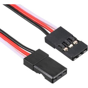 uxcell 22CM 3-Pin Male to Male Lead Servo Extension Cable Cord Connectors, 22AWG 60-Cores Wire for RC Futaba JR Servo