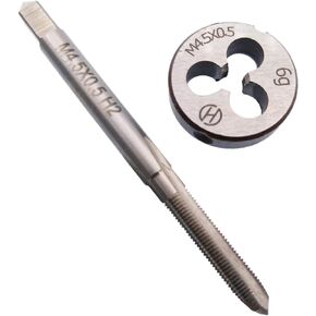 HSS M4.5 x 0.5mm Tap and M4.5 x 0.5mm Die Metric Thread Right Hand