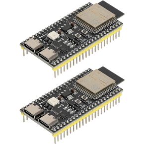 2 قطعة ESP32 S3 لوحة تطوير ESP32-S3-DevKitC-1-N16R8 WiFi + وحدة Bluetooth MCU، معالج متحكم ثنائي النواة ESP32-S3-WROOM-1 يدمج وظائف Wi-Fi وBLE كاملة