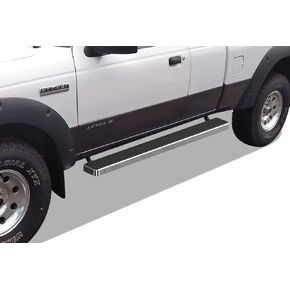 APS Premium 5in Stainless Steel Running Boards Compatible with Ford Ranger Super Cab 4-Door 99-11