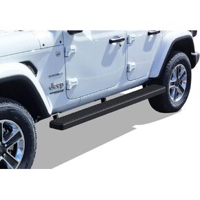 APS Running Boards (Nerf Bars Side Steps Bars) Compatible with Jeep Wrangler JL 2018-2025 4-Door (Include 21-25 4xe) (Factory sidesteps or Rock Rails Have to be Removed) (Black Powder Coated)