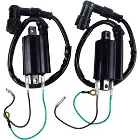 2Pcs Ignition Coil Kit Fit for Honda CB350 1968-1972 CB360T 1975-1977 CJ360T 1976-1977 CL350 1968-1973 CL360 1974-1976 SL350 1969-1973