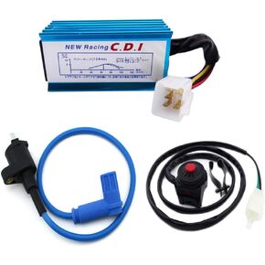 DJ-Motor 5 Pin CDI Kill Switch Ignition Coil For 50cc 70cc 90cc 110cc 125cc 140cc 150cc Pit Dirt Bike Motorcycle