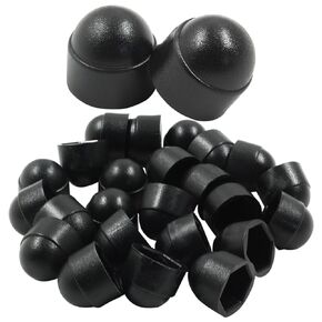 Hitefu 25PCS Hex Head Bolt Covers, Black Dome Bolt Nut Protective Caps, Acorn Hex Cap Nuts for Hexagonal Screws, M8 (13 x 15.5mm)