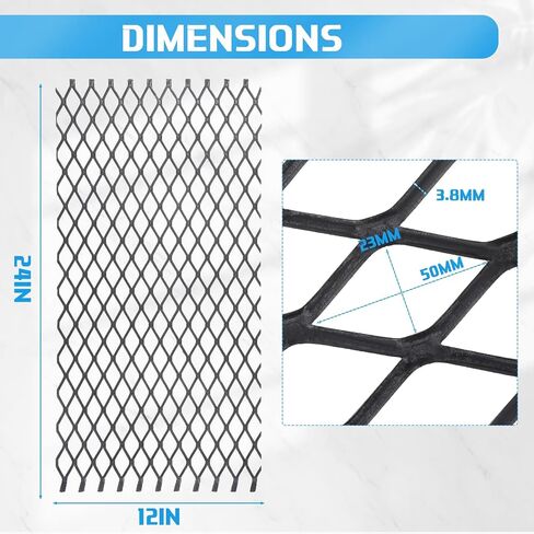 4 Pieces Expanded Metal Steel Expanded Metal Sheet Flattened Metal Mesh 24 x 12 Inches Expanded and Perforated Sheets for Grills and Smokers in Saudi Arabia