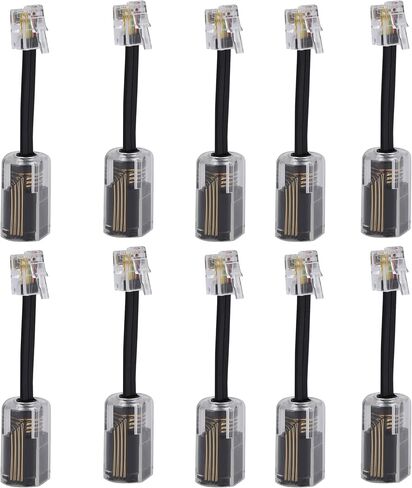 RJ9 4P4C Telephone Cord，Telephone Handset Cord,Coiled Wire 10 Pack 8Ft Uncoiled / 1.4Ft Coiled Landline Phone Handset Cable RJ9 4P4C Telephone Accessory -20 Pack in Kuwait