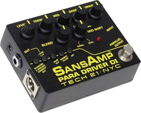 Tech 21 SansAmp Para Driver DI V2 Preamp Pedal Bundle with 3 MXR Patch Cables and Dunlop Variety Pick Pack in Saudi Arabia