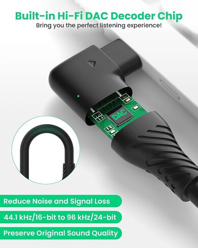 كابل صوت أحادي USB C إلى 6.35 مم TS من tisino، زاوية قائمة 1/4 بوصة TS إلى USB نوع C كابل سلك معدات تسجيل الجهير/الجيتار، متوافق مع الكمبيوتر المحمول/الكمبيوتر الشخصي/الهاتف الذكي مع منافذ USB C - 2 متر/6.6 قدم in Kuwait