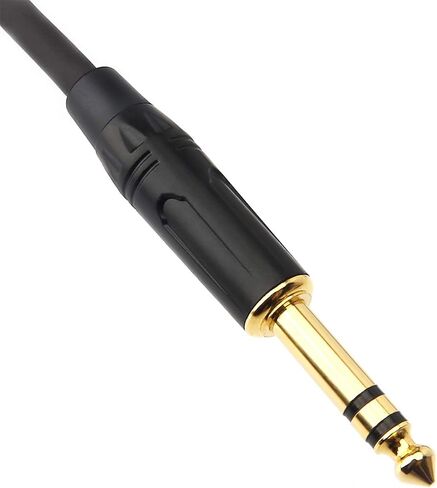 DISINO 1/8 to 1/4 Stereo Cable, Heavy Duty 3.5mm Mini Jack TRS to 6.35mm Jack TRS Audio Interconnect Path Cord Lead - 6.6 feet in Saudi Arabia