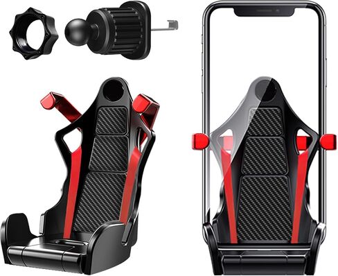 Universal Phone Mount for Car Vent, Upgraded Air Vent Clip Cell Phone Holder with Metal Hook Clip [Thick Cases Friendly] Racing Style Cell Phone Holder for iPhone Android and Phones (Green) in Saudi Arabia