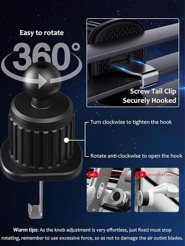 Universal Phone Mount for Car Vent, Upgraded Air Vent Clip Cell Phone Holder with Metal Hook Clip [Thick Cases Friendly] Racing Style Cell Phone Holder for iPhone Android and Phones (Green) in Kuwait