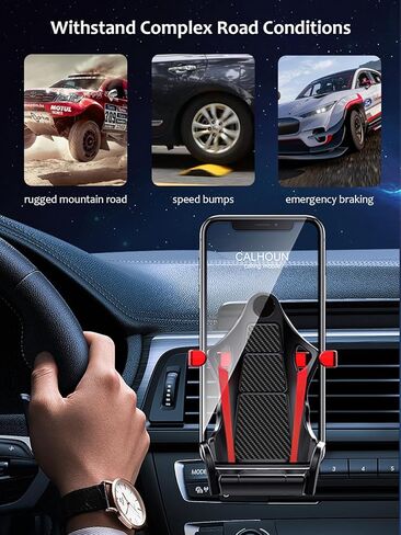 Universal Phone Mount for Car Vent, Upgraded Air Vent Clip Cell Phone Holder with Metal Hook Clip [Thick Cases Friendly] Racing Style Cell Phone Holder for iPhone Android and Phones (Green) in Kuwait