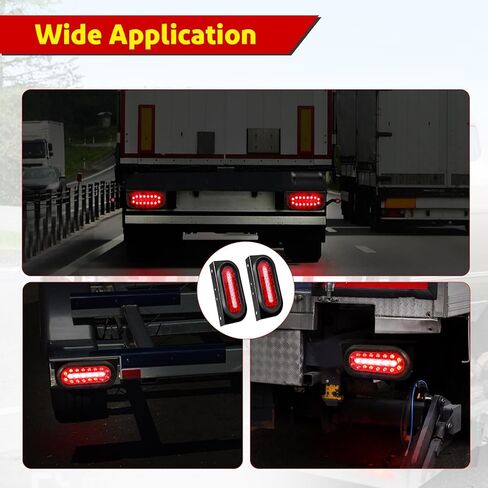 مصابيح مقطورة بيضاوية LIMICAR، 6 بوصات 22 مصباح LED للمقطورة، دعامة إضاءة للمقطورة، مجموعة مصابيح LED للمقطورة المساعدة، مصابيح خلفية LED للشاحنات in Kuwait