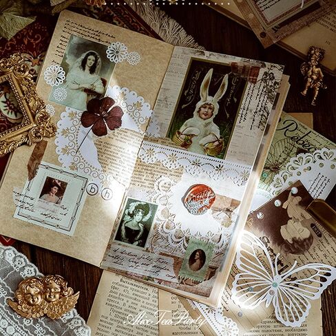 الجمالية القصاصات ورقة الدانتيل 40pcs، خمر الصور القصاصات ورقة الزخرفية القواطع للوازم مجلة غير المرغوب فيه، مجلة رصاصة، صنع بطاقة، DIY ألبوم الحرف مخططي القصاصات الزينة in Kuwait