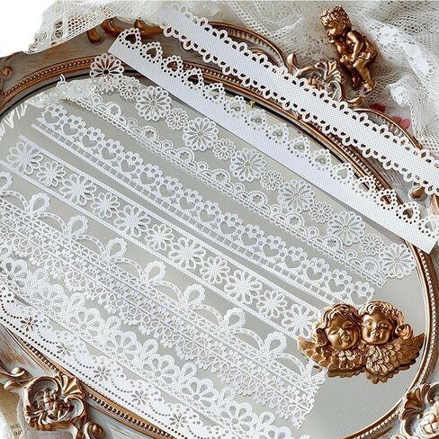 الجمالية القصاصات ورقة الدانتيل 40pcs، خمر الصور القصاصات ورقة الزخرفية القواطع للوازم مجلة غير المرغوب فيه، مجلة رصاصة، صنع بطاقة، DIY ألبوم الحرف مخططي القصاصات الزينة in Kuwait