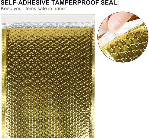 9.5x14.5 Bubble Mailer 30 Packs Gold Mailing Envelopes Padded Self Seal Poly Bubble Mailers #4 Bubble Envelopes Mailer Bag, Waterproof Shipping Envelopes By STARVAST in Kuwait