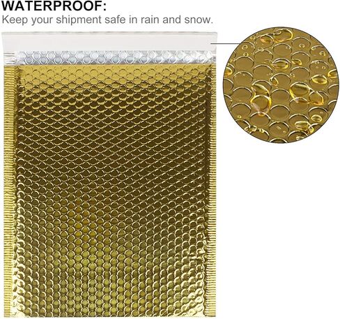 9.5x14.5 Bubble Mailer 30 Packs Gold Mailing Envelopes Padded Self Seal Poly Bubble Mailers #4 Bubble Envelopes Mailer Bag, Waterproof Shipping Envelopes By STARVAST in Kuwait