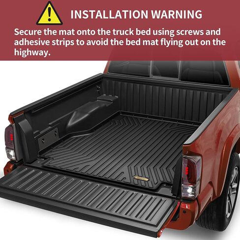 OEDRO Truck Bed Mats Compatible with 2019-2023 Chevy Silverado/GMC Sierra 1500 Crew Cab Short Bed, Custom Fit All-Weather Rubber Truck Bed Liner Pickup Truck Accessories in Saudi Arabia