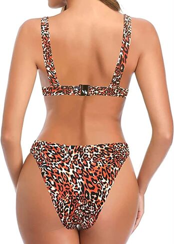 SHEKINI Women's Bathing Suit Sexy V Neck Triangle Bikini Low Waisted Two Piece Swimsuit in Saudi Arabia