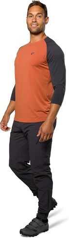 قميص PEARL IZUMI للرجال Canyon Merino بأكمام 3/4، جيرسي دراجة بأكمام قصيرة ماص للرطوبة، مقاس قياسي لركوب الدراجات in Saudi Arabia