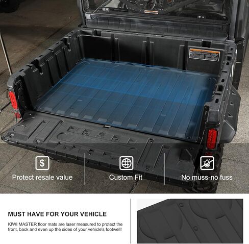 KIWI MASTER Bed Liner Mat Compatible for 2016-2024 Can-Am Defender Accessories All Weather Rear Cargo Trunk Liner TPE Slush Mats Black in Saudi Arabia