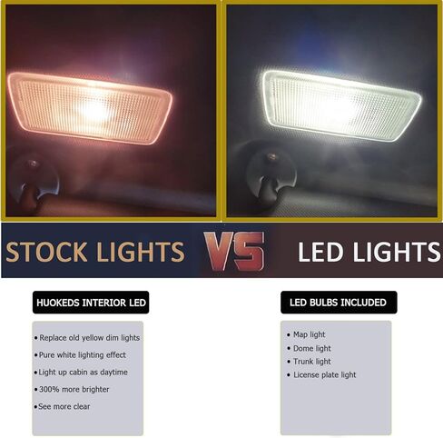 HUOKEDS 6 قطع من مصابيح LED الداخلية سيفيك البيضاء لـ 2006-2015 هوندا سيفيك 6000K حزمة مصابيح LED داخلية بيضاء فائقة السطوع + أداة تركيب in Kuwait