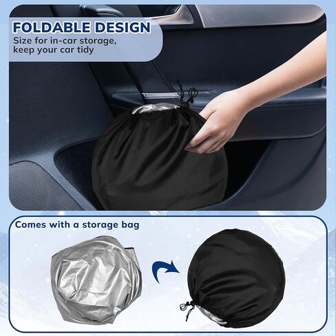 TOPASHDE زجاج أمامي للسيارة، مظلة شمسية، زجاج أمامي قابل للطي ونافذة جانبية أمامية للخصوصية، مظلة شمسية لنافذة السيارة للتخييم والقيلولة والنوم والرضاعة الطبيعية وتغيير القماش in Kuwait