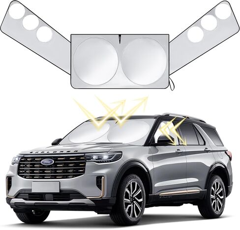 TOPASHDE زجاج أمامي للسيارة، مظلة شمسية، زجاج أمامي قابل للطي ونافذة جانبية أمامية للخصوصية، مظلة شمسية لنافذة السيارة للتخييم والقيلولة والنوم والرضاعة الطبيعية وتغيير القماش in Kuwait