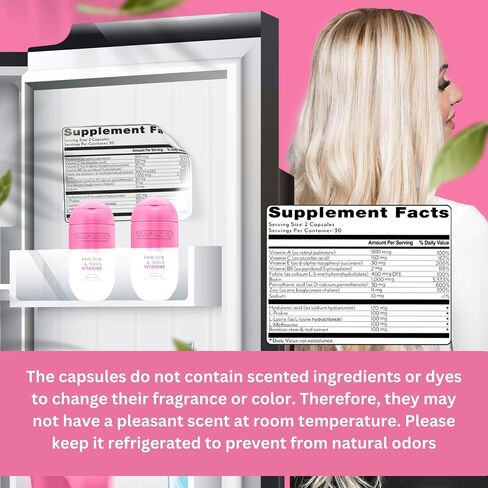 BEAUTY AND CUTIE Hair Skin and Nails Vitamins – Hair Nails and Skin Vitamins for Women – Vitamin Supplements with Hyaluronic Acid, Biotin for Hair Growth – Non-GMO and Gluten-Free- 60 Count in Saudi Arabia
