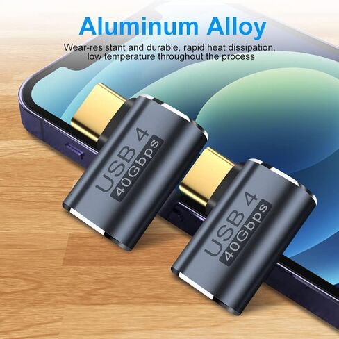 USB-C 2 Pack, 40Gbps Adapter (Male to Female), USB 4.0 Compatible with Samsung, MacBook and More in Kuwait