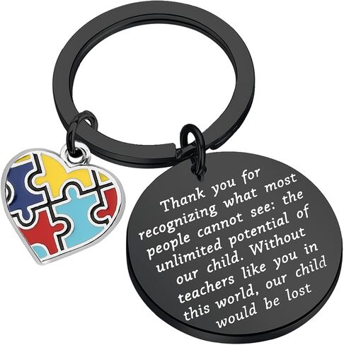 ENSIANTH Autism Teacher Keychain Autism Teacher Gift Autism jewelry Gift Autism Teacher Appreciation Gift in Saudi Arabia