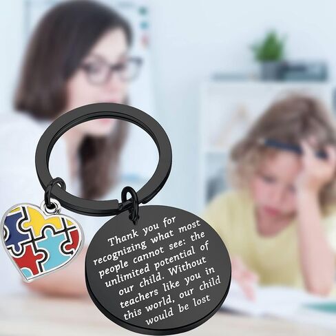 ENSIANTH Autism Teacher Keychain Autism Teacher Gift Autism jewelry Gift Autism Teacher Appreciation Gift in Saudi Arabia