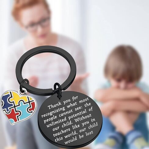 ENSIANTH Autism Teacher Keychain Autism Teacher Gift Autism jewelry Gift Autism Teacher Appreciation Gift in Saudi Arabia
