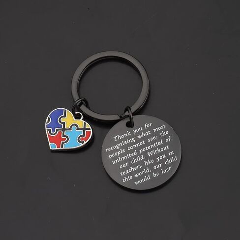 ENSIANTH Autism Teacher Keychain Autism Teacher Gift Autism jewelry Gift Autism Teacher Appreciation Gift in Saudi Arabia