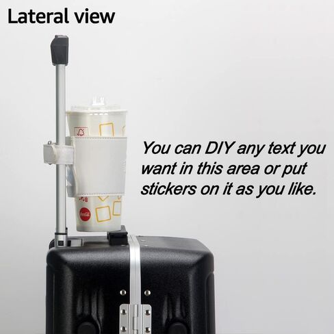 حامل أكواب الأمتعة (قطعتين)، يد حرة للشرب، يناسب مقابض الحقيبة، مناسب لظهر مقعد السيارة، حجم قابل للتعديل يناسب مجموعة متنوعة من السيناريوهات in Kuwait