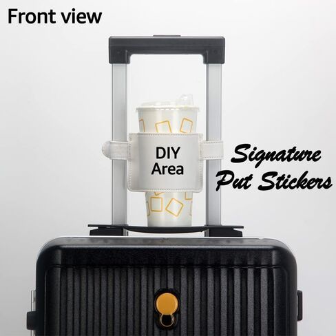 حامل أكواب الأمتعة (قطعتين)، يد حرة للشرب، يناسب مقابض الحقيبة، مناسب لظهر مقعد السيارة، حجم قابل للتعديل يناسب مجموعة متنوعة من السيناريوهات in Kuwait