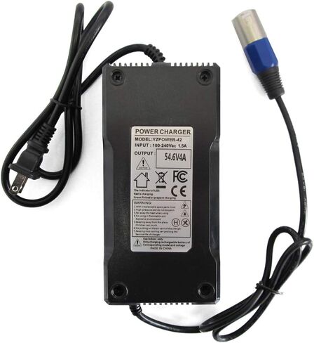 Aunstarwei 54.6V 4A محول شاحن بطارية لبطارية ليثيوم 48V 13S مع موصل XLR 3 دبوس in Kuwait