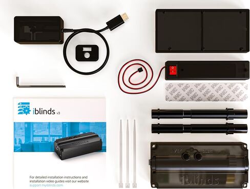 مجموعة أتمتة الستائر الذكية من iblinds v3 Z-Wave Motor - فتاحة ستائر أوتوماتيكية متوافقة مع Alexa & Google Home لنظام التشغيل Windows - إمالة الستائر الآلية الكهربائية الأوتوماتيكية لستائر رفع سلكية أفقية مقاس 2 بوصة in Saudi Arabia
