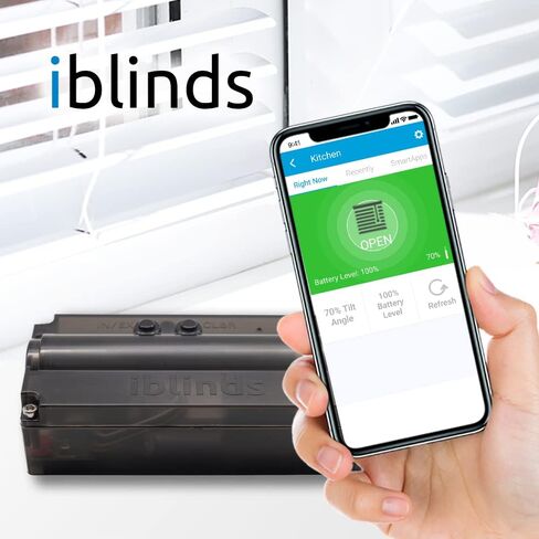 مجموعة أتمتة الستائر الذكية من iblinds v3 Z-Wave Motor - فتاحة ستائر أوتوماتيكية متوافقة مع Alexa & Google Home لنظام التشغيل Windows - إمالة الستائر الآلية الكهربائية الأوتوماتيكية لستائر رفع سلكية أفقية مقاس 2 بوصة in Saudi Arabia
