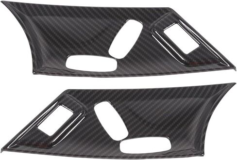 JONKOKO 2 قطعة غطاء ديكور لوحة تعديل المقعد الكهربائي لجاكوار F-Type 2013-2024 مقعد السيارة تعديل زر تبديل الإطار الملحقات الداخلية (ألياف الكربون) in Kuwait