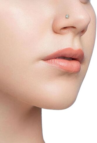 18G 20G حلقات الأنف 316L الجراحية الصلب الأنف ترصيع L على شكل حلقات الأنف ترصيع الأنف ثقب المجوهرات للنساء الرجال الماس تشيكوسلوفاكيا 2 مم 3 مم الفضة الذهب 6 قطع in Kuwait